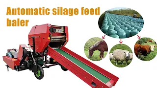 Automatic silage feed baler machine! corn silage baler machine丨small silage baler and wrapper