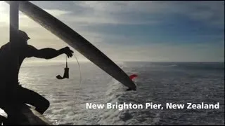 Jumping off New Brighton Pier - Christchurch New Zealand