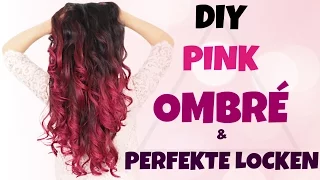 DIY PINK OMBRÉ HAIR 🌺 PERFEKTE LOCKEN GANZ EINFACH + VERLOSUNG | KINDOFROSY