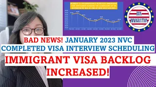 Bad news! January 2023 NVC completed immigrant visa interview scheduling.  IV backlog increased.