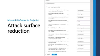 Attack surface reduction in Microsoft Defender for Endpoint