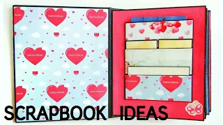 Love Theme Scrapbook l Scrapbook Ideas | Valentine Day Gift Ideas | By Crafts Space