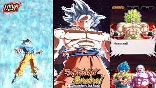 MUI Goku & Jiren VS SSB Gogeta & DBS Broly!| 4th Year Anniversary Story & Cutscenes| DB Legends