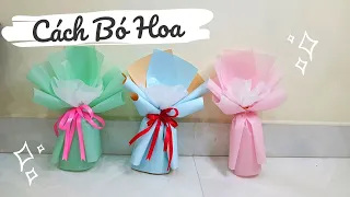 DIY Hướng Dẫn Cách Bó Cốt Hoa 1 Bông Đơn Giản | How To Make A Flower Bouquet | Virgo handmade