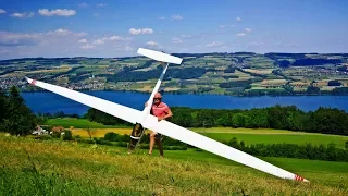 2018-06-27 Oberreinach Röbi Disler mit Glasflügel 604 Kestrel