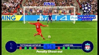PES 2019 | Tottenham vs Liverpool | Penalty Shootout | Final UEFA Champions League | Gameplay PC