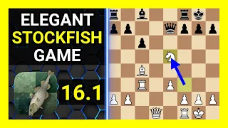 Elegant Stockfish 16.1 Chess Game, Queen's Gambit Declined, Orthodox Defense, Classical