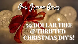 50 DOLLAR TREE THRIFTED & FREE CHRISTMAS DIY PROJECTS!