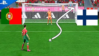 Ronaldo Penalties | Portugal VS Finland Penalty Shootout | FIFA 24 PS5 4k