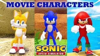 THE BEST SONIC SPEED SIMULATOR UPDATE (Movie Characters)