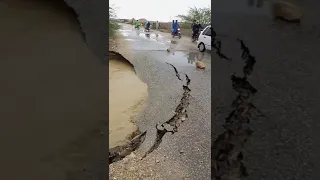 Karachi After Rain 🌧️☔ The Road was completely damaged and broken. Pardesi Official News