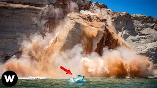 Tragic Moments! Most Shocking Massive Rockfalls & Landslides Filmed Seconds Before Disaster