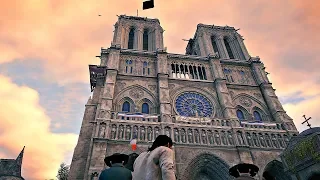 Assassin's Creed Unity - Notre Dame Cathedral Climbing Synchronization [4K 60FPS]