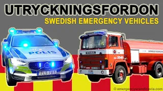 Police Cars, Fire Engines and Ambulances responding [Sweden]