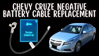 Chevy Cruze Negative Battery Cable Replacement - Service Stabilitrak - Radio Off