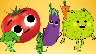 Fruits and Vegetables Names with 2D-Animation | Preschool Nursery Rhymes | Toddler