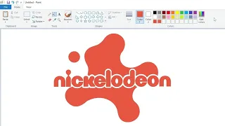 How to draw the Nickelodeon 2024 logo using MS Paint | How to draw on your computer