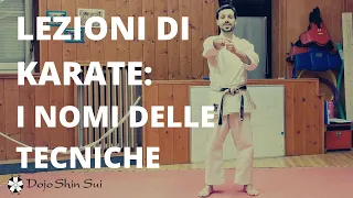 Lezioni di Karate: i nomi delle tecniche