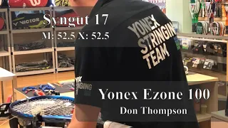Time Lapse: How to String a Yonex Ezone 100 Tennis Racquet