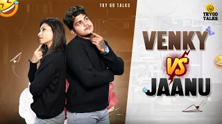 Venky VS Jaanu || Couple Challenges with Trygotalks 🥰 || Who knows better🤔