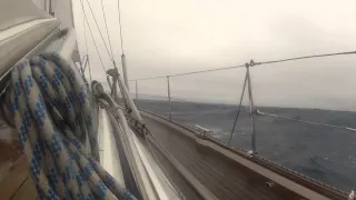 Hallberg Rassy 43 Amalia Crossing Biscay 2014 Dolphins and Storms HD