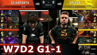 G2 eSports vs Splyce | Game 1 S7 EU LCS Spring 2017 Week 7 Day 2 | G2 vs SPY G1 W7D2 1080p