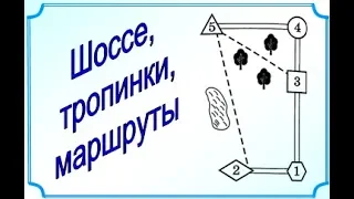 ОГЭ Задания 1-5 Шоссе, тропинки, маршруты и теорема Пифагора