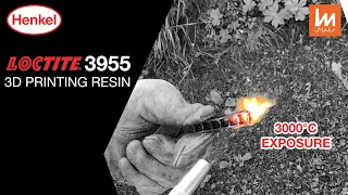 Loctite 3955 3D Printing Resin - Blowtorch test (3000°C!)