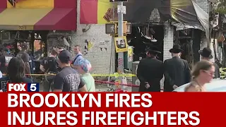 Brooklyn fire injures 10 firefighters