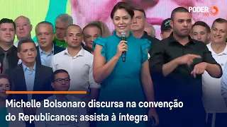 Michelle Bolsonaro discursa na convenção do Republicanos; assista à íntegra