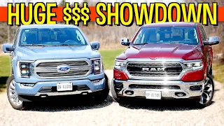 Who Makes the BEST $100K Luxury Truck? 2023 Ford F-150 Limited vs Ram 1500 Limited Elite