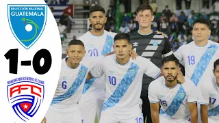 Guatemala vs Cuba 1-0 GOL y RESUMEN | Amistoso 2022