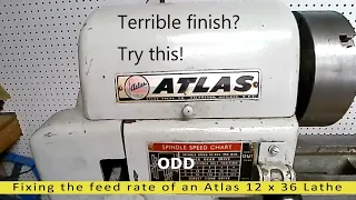 Fixing an Atlas Lathe Feed Rate