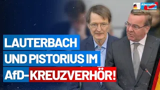 Lauterbach und Pistorius im Kreuzverhör! - AfD-Fraktion im Bundestag