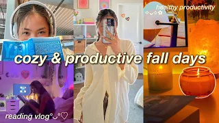 cozy & productive FALL days ๑˘ᵕ˘reading vlog, getting my life together, mini self care haul