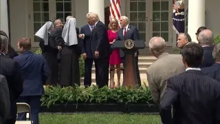 LIVE:  President Donald Trump participates in the National Day of Prayer event in the Rose Garden