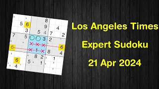 Los Angeles Times Expert Sudoku 21 Apr 2024 - Sudoku From Zero To Hero