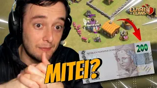 200 REAIS PRA EU DAR PT EM UM CV2 ? FINAL DA GUERRA MAIS MONSTRA DO CLASH OF CLANS !