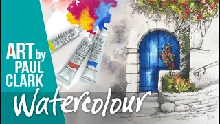 The Blue Door - a watercolour tutorial