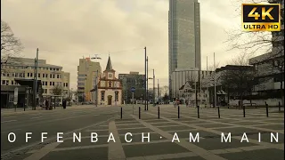 OFFENBACH am Main 4K, Hessen, Germany Radtour, Walktour 29/01/23