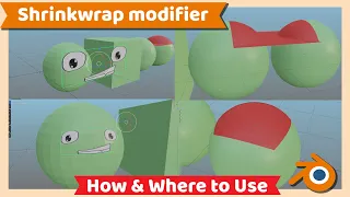 Blender Tutorial : How to use Shrinkwrap modifier in Blender 3.1