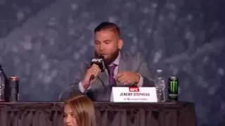 Jeremy Stephens embrasssed by Conor Mcgregor