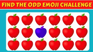 FIND THE ODD EMOJI OUT CHLLENGE🍎🍇🤔 |  GUESS THE EMOJI CHLLENGE HARD