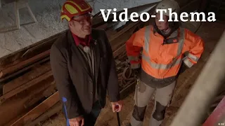 Deutsch lernen mit Videos | Mit Krücken auf der Baustelle | mit deutschen Untertiteln