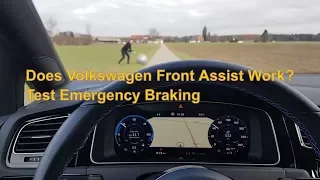 Does Volkswagen Front Assist Work? Test Emergency Braking !⛔⛔⛔