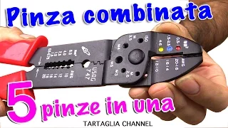 Pinza combinata pinza crimpare, taglio e spellatura