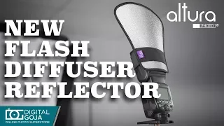 The Most Versatile Flash Diffuser Reflector | Two-Sided Silver/White of Speedlight Light Reflector
