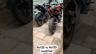 NS125 without Mod Vs Ns125 modified ❤️#viralvideo #foryou #bajaj #newshorts