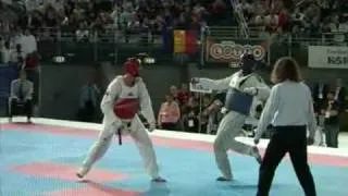 European Taekwondo Championships 2008 Rome over 84 kg Greece vs France Round 3