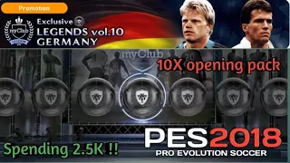 Pes 2018 Mobile Exclusive legends vol.10 Germany pack ll